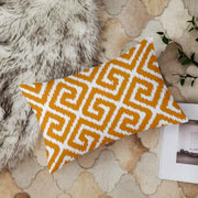 Geometrical Ikat Ethnic Printed Canvas Cotton Rectangular Cushion Covers, Set of 2 (12 x 18 Inches)